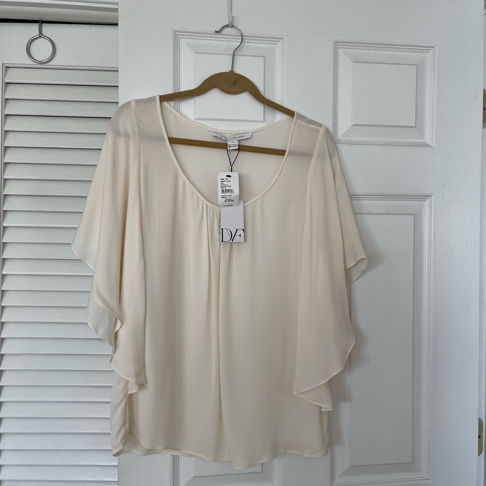 Diane Von Furstenberg Cream Blouse